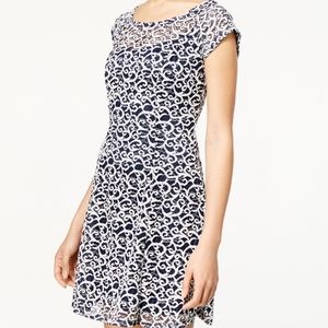 *NWT* Macy's Bebop Navy & White Lace Dress